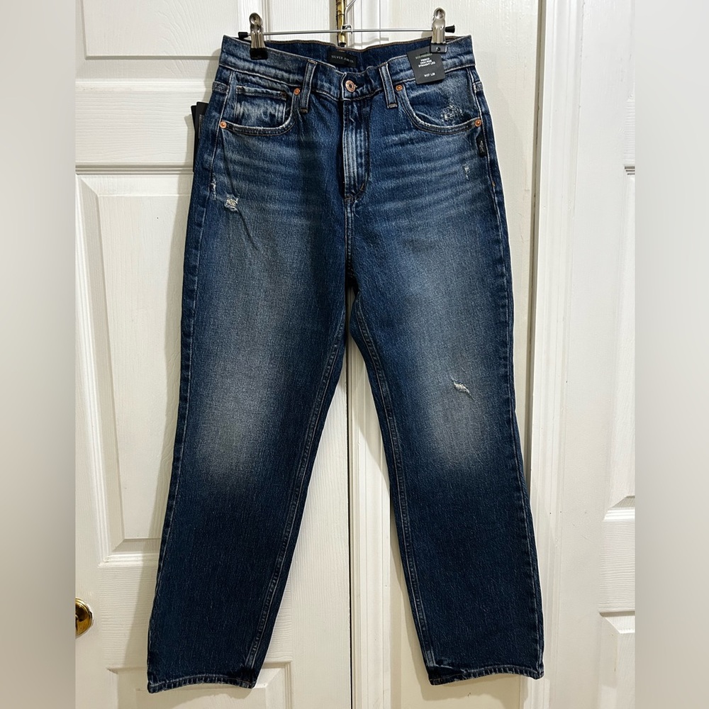 Silver Jeans Frisco Straight Leg High Rise Waist 27 Inseam 28 NEW